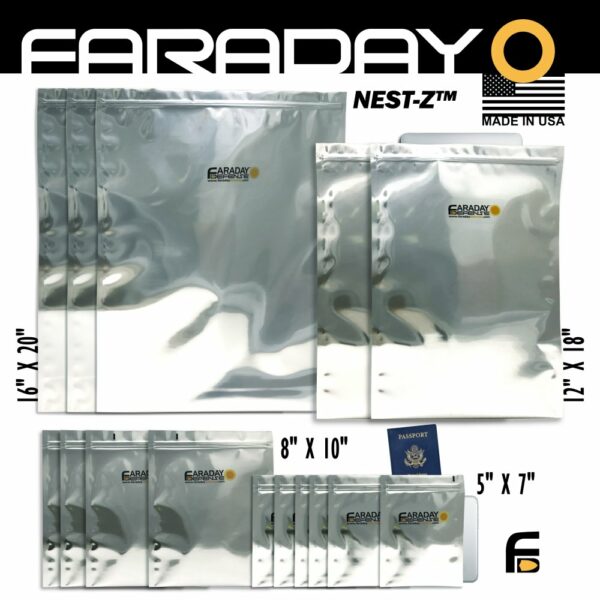 Faraday Defense NEST-Z EMP 7.0mil Faraday Bags 15pc Large Kit