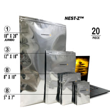 Load image into Gallery viewer, Faraday Defense NEST-Z EMP 7.0mil Faraday Bags 20pc Extra Large Kit
