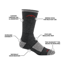 Load image into Gallery viewer, Darn Tough Men&#39;s Eclipse Wool Hiking Sock
